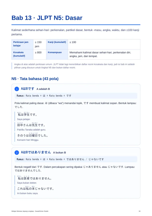 Awal bab JLPT N5