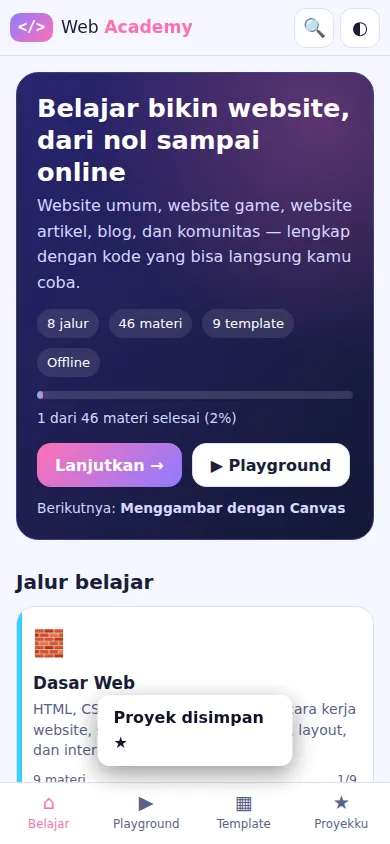 Tampilan terang